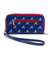 EAGLES WINGS WOMEN'S ATLANTA BRAVES ZIP-AROUND WRISTLET WALLET