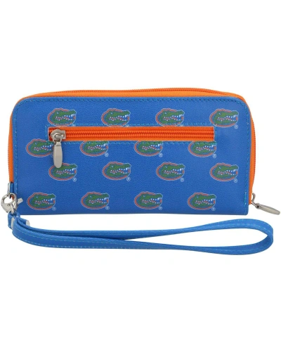 Eagles Wings Women's Florida Gators Zip-around Wristlet Wallet In Blue