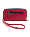 Eagles Wings Women's Los Angeles Angels Zip-around Wristlet Wallet In Red