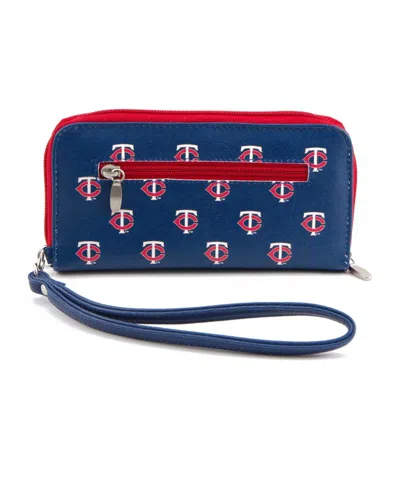 Eagles Wings Women's Cleveland Guardians Zip-around Wristlet Wallet In Blue