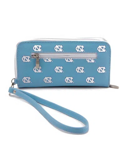 Eagles Wings Women's North Carolina Tar Heels Zip-around Wristlet Wallet In Blue