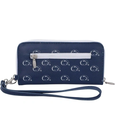 Eagles Wings Women's Penn State Nittany Lions Zip-around Wristlet Wallet In Blue