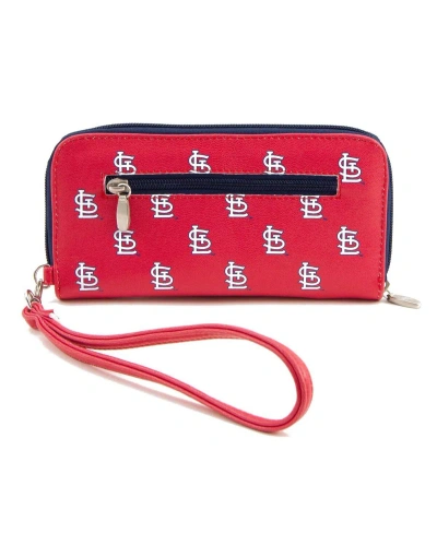 Eagles Wings Women's St. Louis Cardinals Zip-around Wristlet Wallet In Red