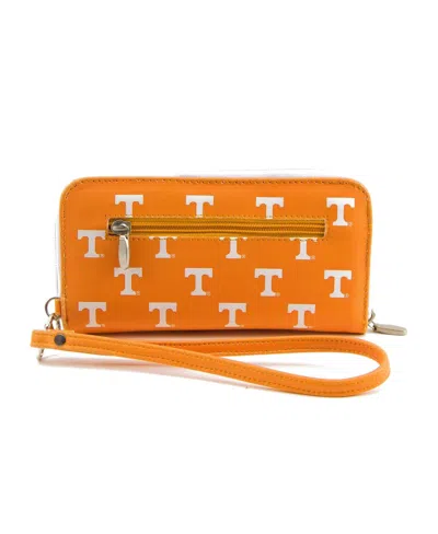 Eagles Wings Women's Tennessee Volunteers Zip-around Wristlet Wallet In Orange