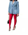 Eam Denim Blazer In Medium Wash