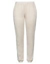 Ean 13 Woman Pants Cream Size 14 Viscose, Polyamide, Polyester In White