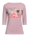 Ean 13 Woman T-shirt Antique Rose Size 2 Cotton, Elastane In Pink
