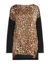 Ean 13 Woman T-shirt Black Size 12 Polyester, Elastane, Silk, Polyamide In Black