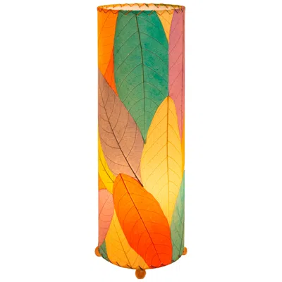 Eangee Cocoa Leaves Multi-color Cylinder Table Lamp