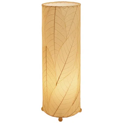 Eangee Cocoa Leaves Natural Cylinder Table Lamp
