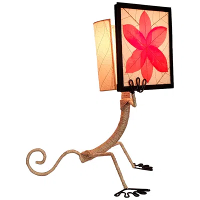 Eangee Enlightened Gecko Red Table Lamp