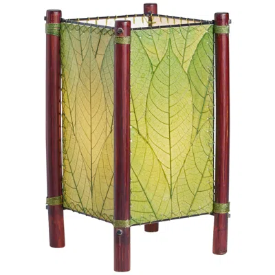 Eangee Fortune 15" High Natural Cocoa Leaf Green Accent Lamp