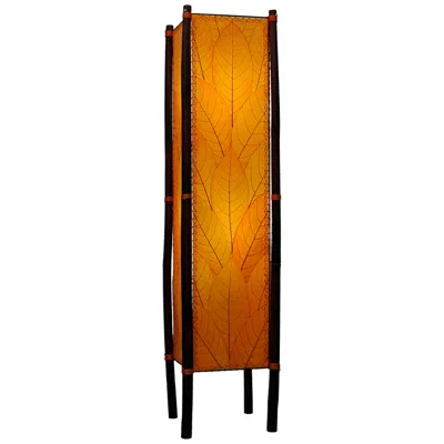 Eangee Fortune Orange Cocoa Leaves Tower Floor Lamp