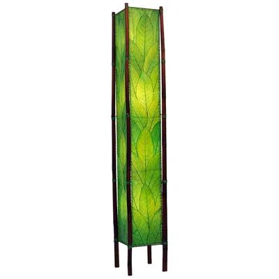 Eangee Fortune Tower Green Cocoa Leaves 72" High Floor Lamp