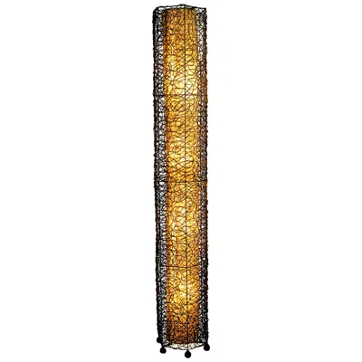 Eangee Giant Tower 72" Durian Shade Nito Vines Floor Lamp