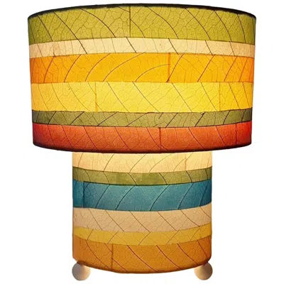 Eangee Home Design Striped Mushroom Table Lamp Multi