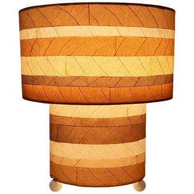 Eangee Home Design Striped Mushroom Table Lamp Natural