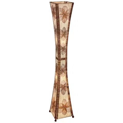 Eangee Hour Glass Natural Giant Tower Floor Lamp