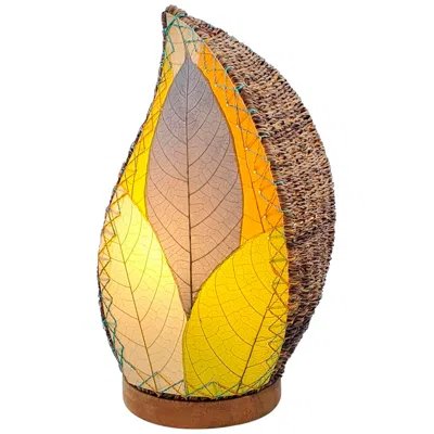 Eangee Leaflet 14"h Multi-color Uplight Accent Table Lamp