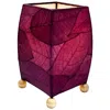 Eangee Mini Square Cocoa Leaf Lamp Purple