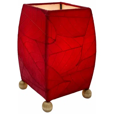 Eangee Mini Square Cocoa Leaf Lamp Red