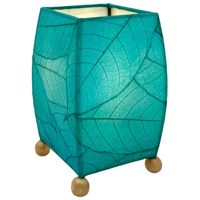 Eangee Mini Square Cocoa Leaf Lamp Sea Blue