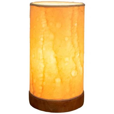 Eangee Wave 9" High Paper Cylinder Mini Table Accent Lamp