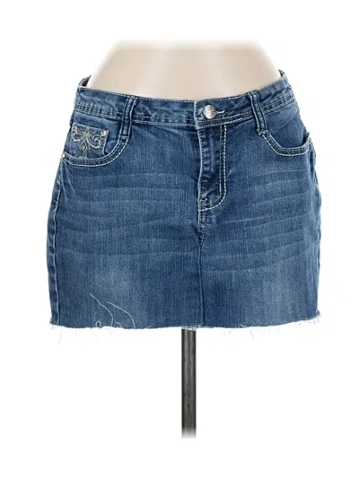 Pre-owned Earl Jean Denim Skirt In Blue