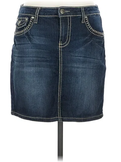 Pre-owned Earl Jean Denim Skirt In Blue