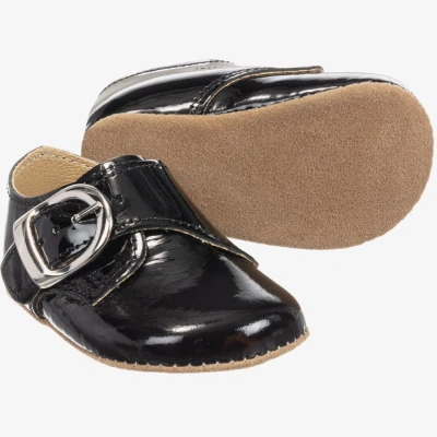 Early Days Babies' Boys Black Patent Pre-walker Shoes