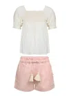 Early Sunday Judith Blouse And Shorts Set Cream