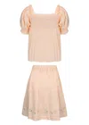 Early Sunday Judith Blouse And Skirt Set Warm Sand