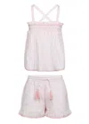 Early Sunday Olivia Blouse And Shorts Set Soft Pink