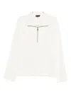 E.armani Exclusive Pre Half Zip Pullover In White