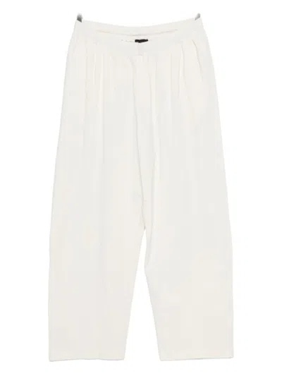 E.armani Exclusive Pre Striaght Leg Trousers In White