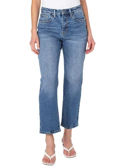 Earnest Sewn Womens Pocket High-rise Ankle Jeans In Blue