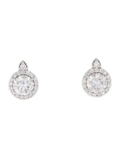 Pre-owned Earrings 1.07ctw Lab-grown Diamond Drop  In Multi