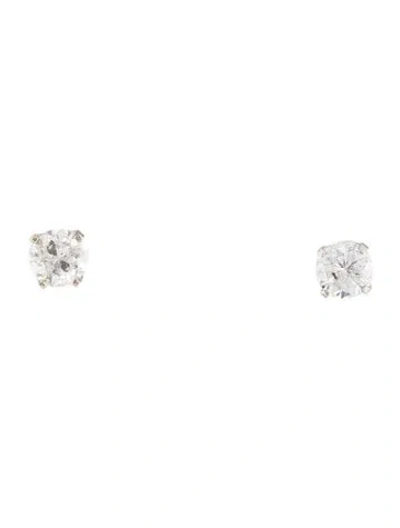 Pre-owned Earrings 10k 1.04ctw Diamond Studs In Multi