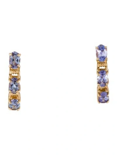Pre-owned Earrings 10k 1.38ctw Tanzanite Drop  In Multi