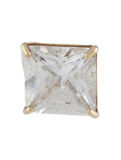 Pre-owned Earrings 10k Cubic Zirconia Stud Earring In Multi