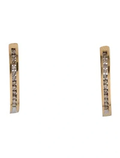 Pre-owned Earrings 10k Diamond Drop  In Multi