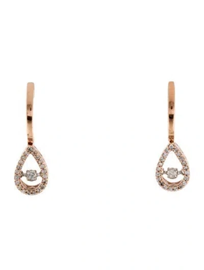 Pre-owned Earrings 10k Diamond Drop Huggie  In Multi