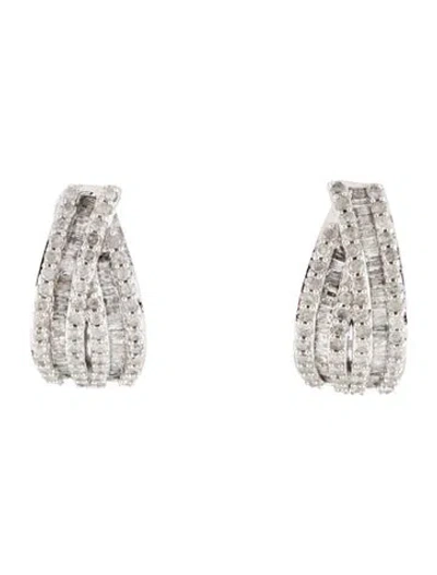 Pre-owned Earrings 10k Diamond Earclip  In Multi