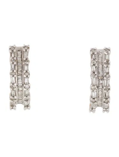Pre-owned Earrings 10k Diamond Earclip  In Multi