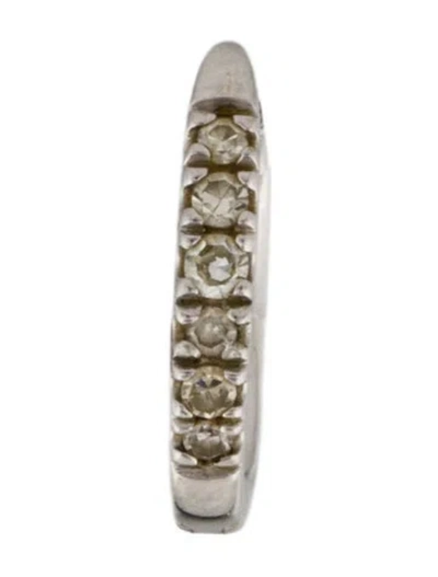 Pre-owned Earrings 10k Diamond Huggie Single Earring In Multi