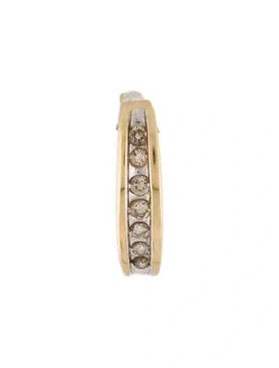 Pre-owned Earrings 10k Diamond Single Drop Earring In Multi