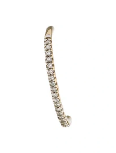 Pre-owned Earrings 10k Diamond Single Stud Ear Cuff In Multi