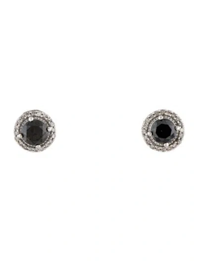 Pre-owned Earrings 10k Diamond Stud  In Multi