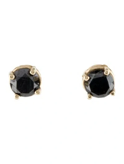 Pre-owned Earrings 10k Diamond Stud  In Multi