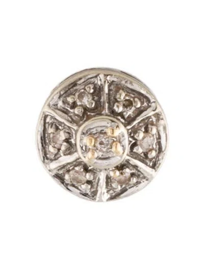 Pre-owned Earrings 10k Diamond Stud Single Earring In Multi